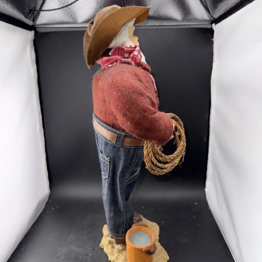 Western Christmas Santa Handcrafted Cowboy Doll 16
